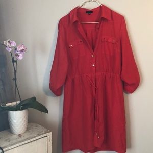 Long sleeve red dress